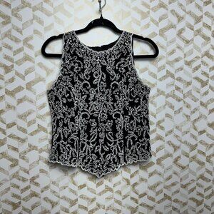 JKARA New York Beaded Top in Black Size M